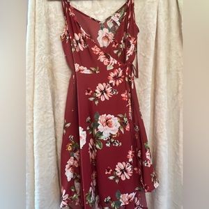 Front tie summer floral dress - size xs